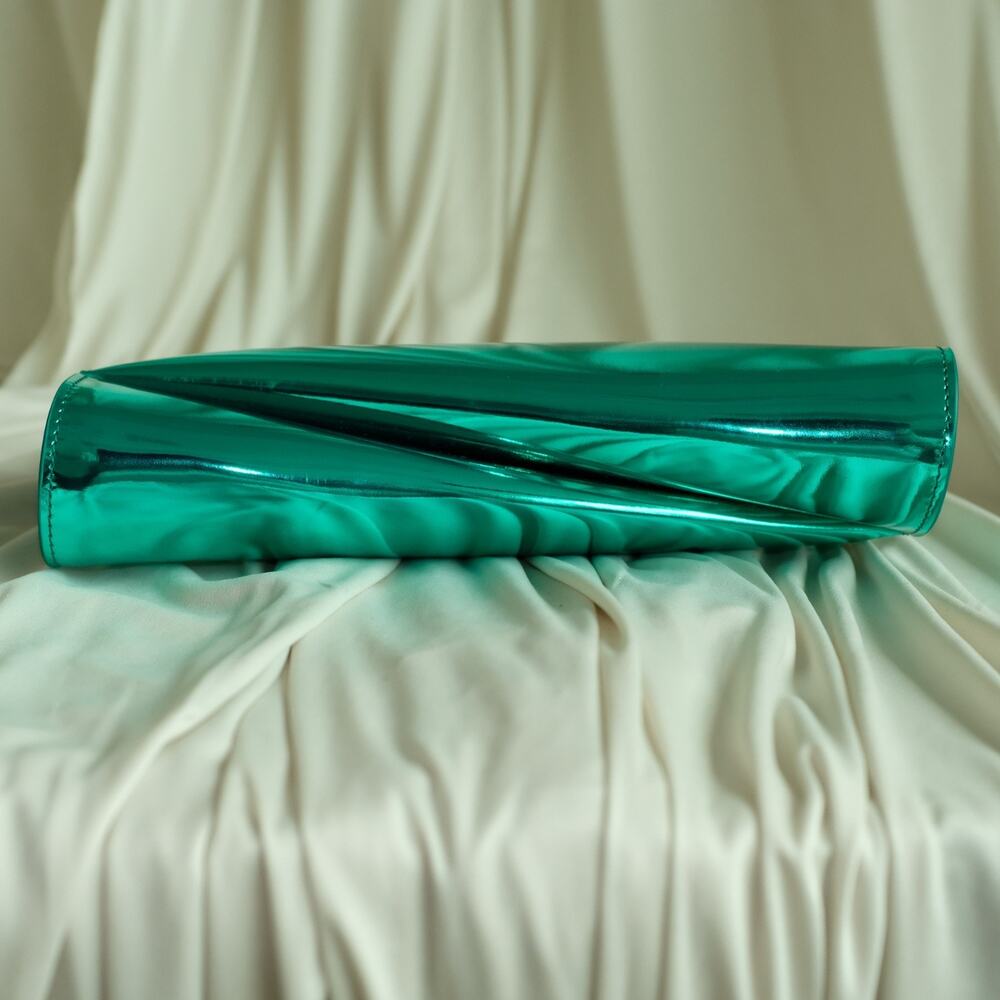 Christian Louboutin Loubitwist Iceberg Specchio Bag - Green Metallic, NWT - Picture 5 of 11